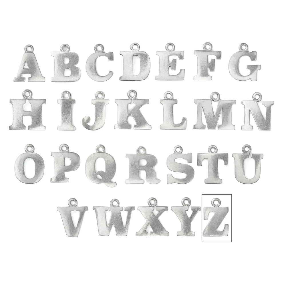 Metal Stamping Blanks Pewter Letter Z, 19mm (.75"), 16g